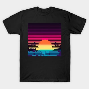 Pixelated sunset T-Shirt